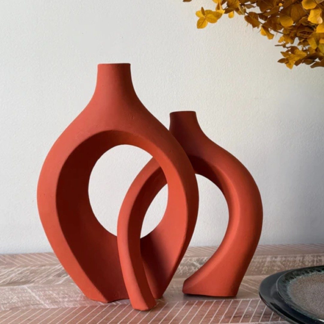 DUO DE VASES ENTRELACÉS