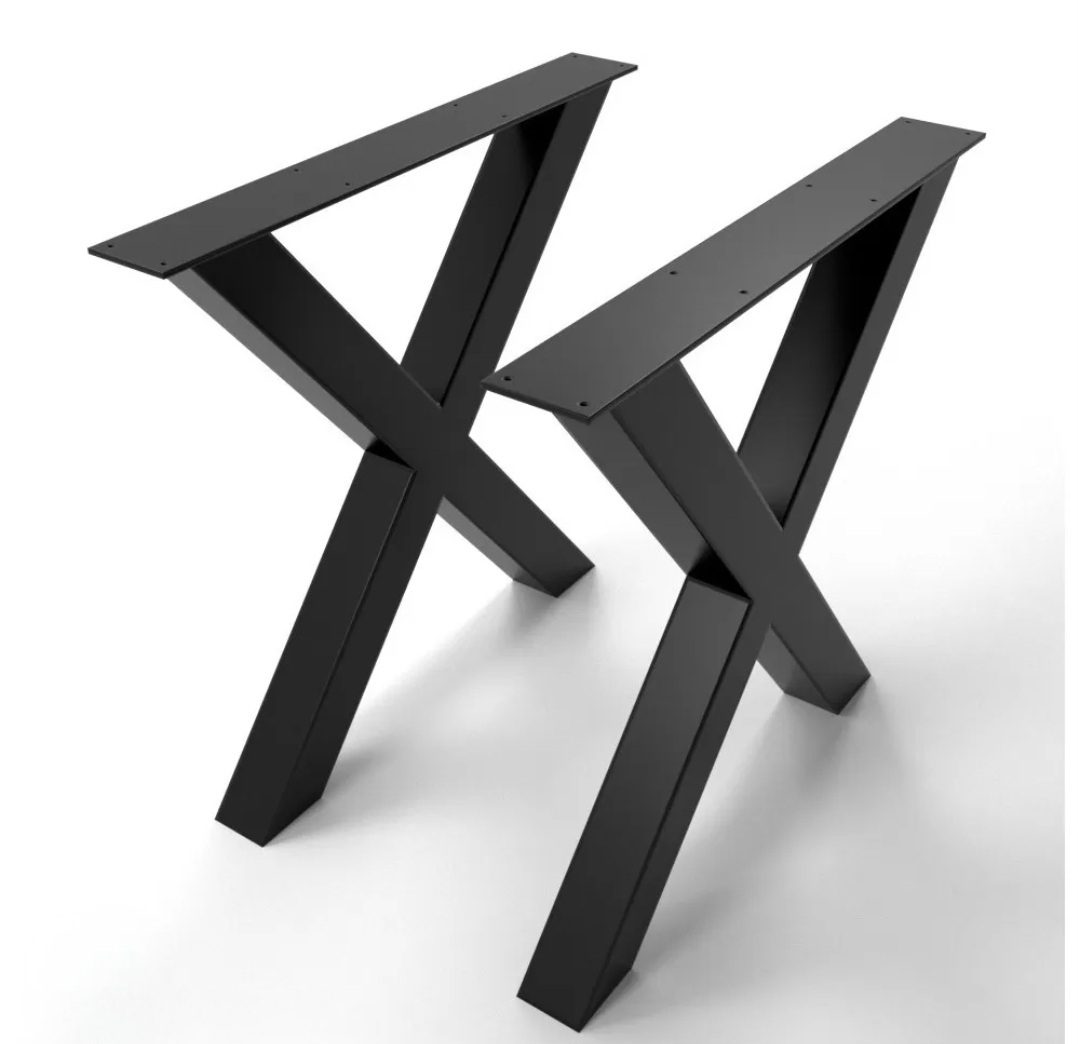 PIED DE TABLE CROIX TUBE <br>À L'UNITÉ