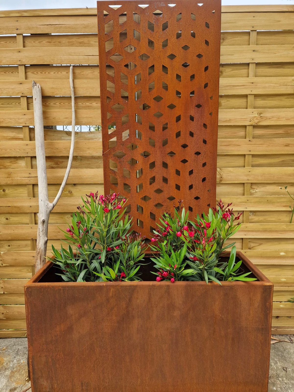 BAC A FLEURS CORTEN